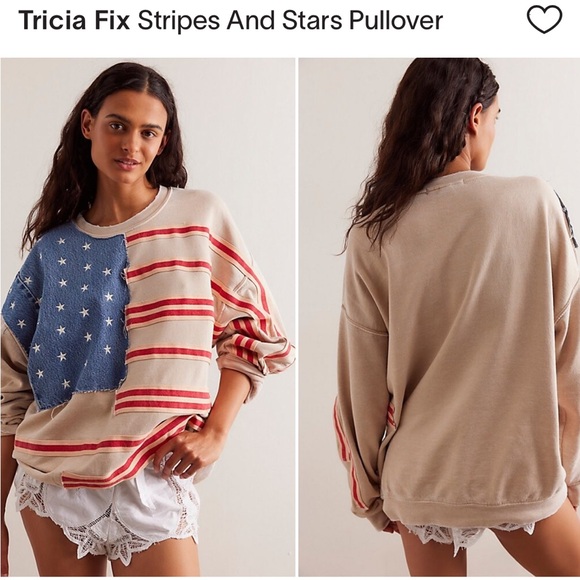 Free People x Tricia Fix Stars and Stripes Pullover - Picture 4 of 5
